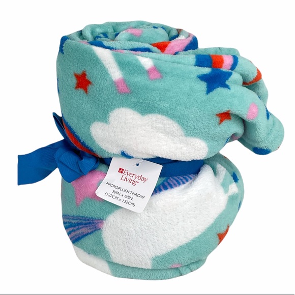 Everyday Living Unicorns & Rainbows Blanket, 50x60 - Picture 9 of 9